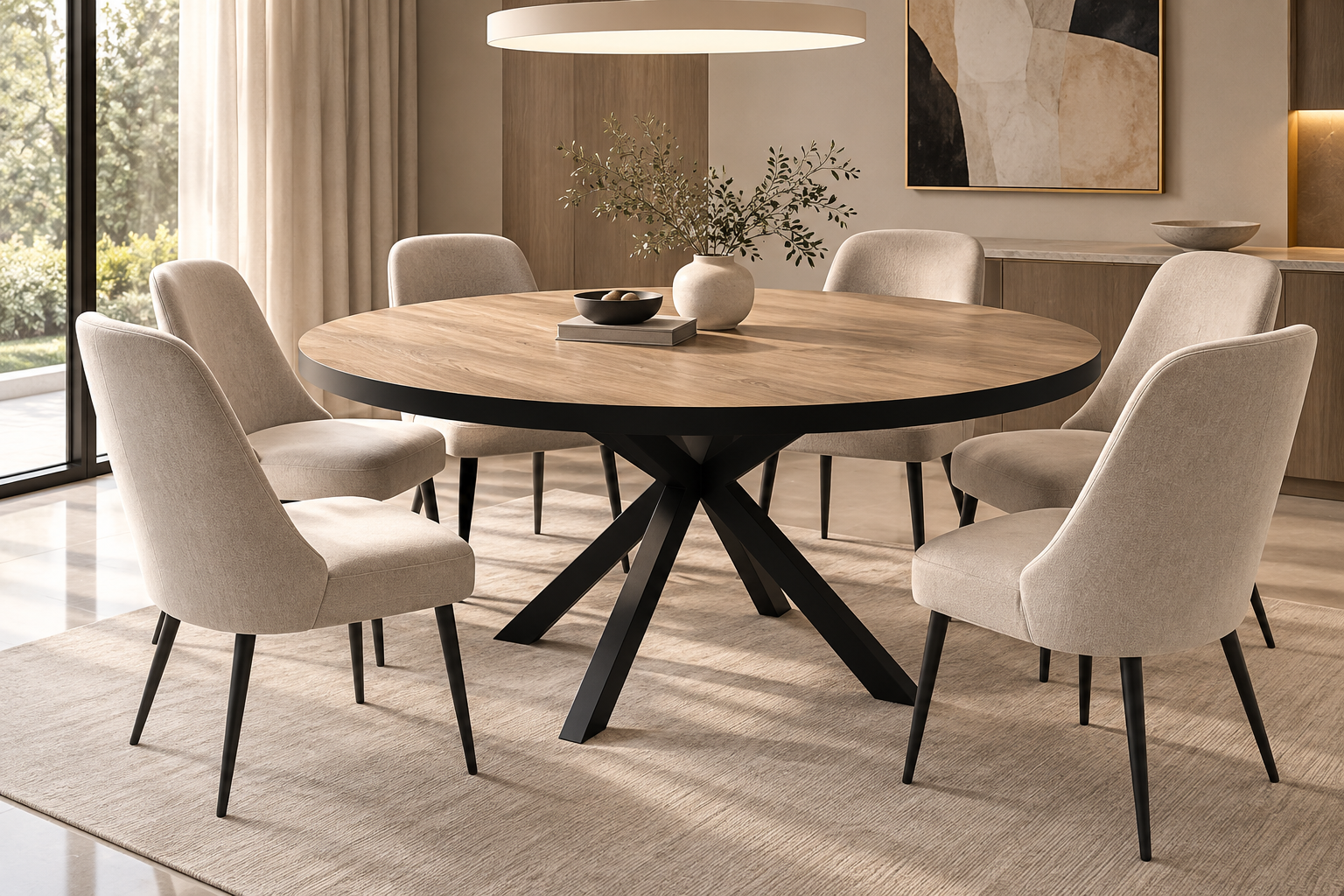 01 — Round Dining Table Set