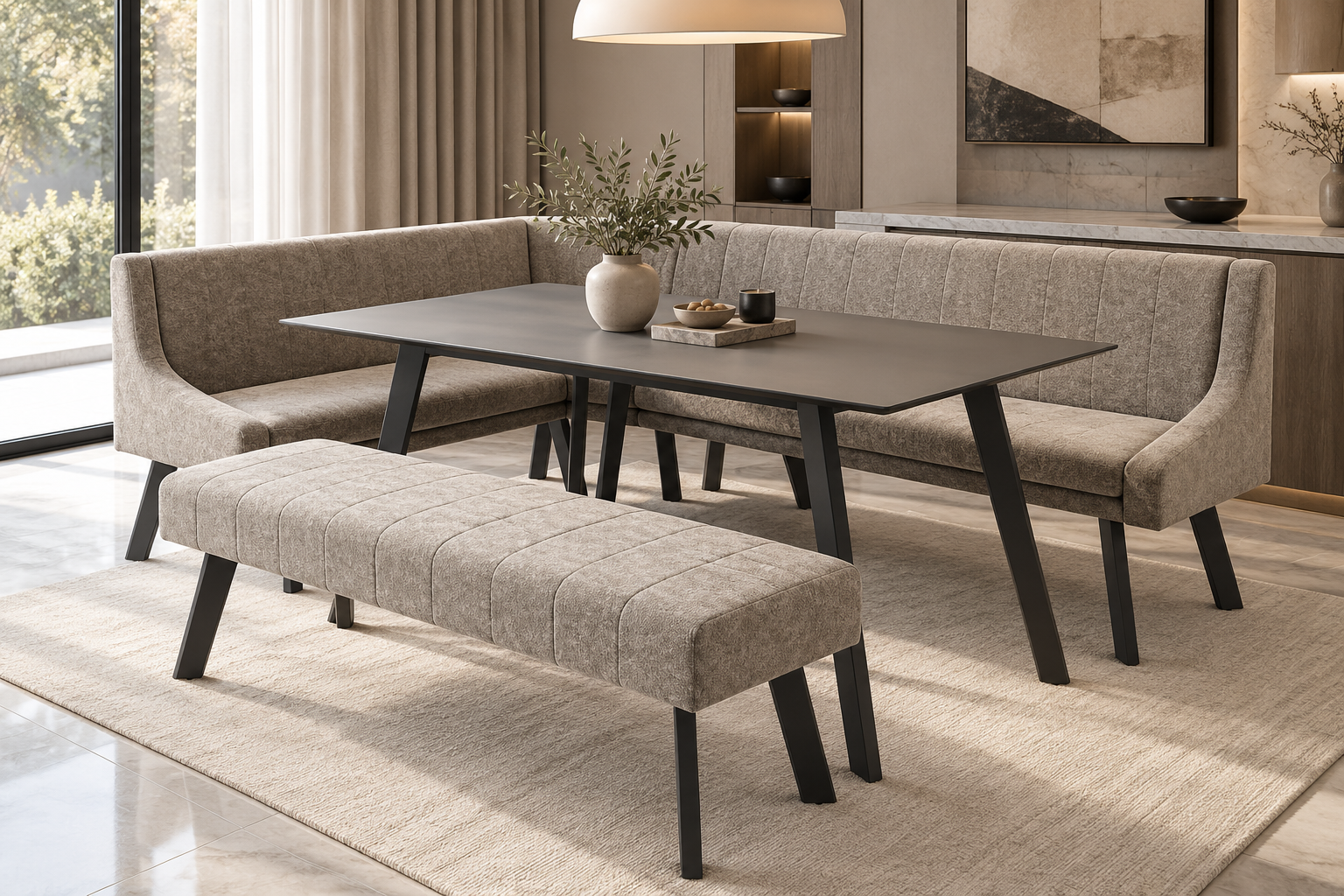 02 — Corner Dining Nook Set