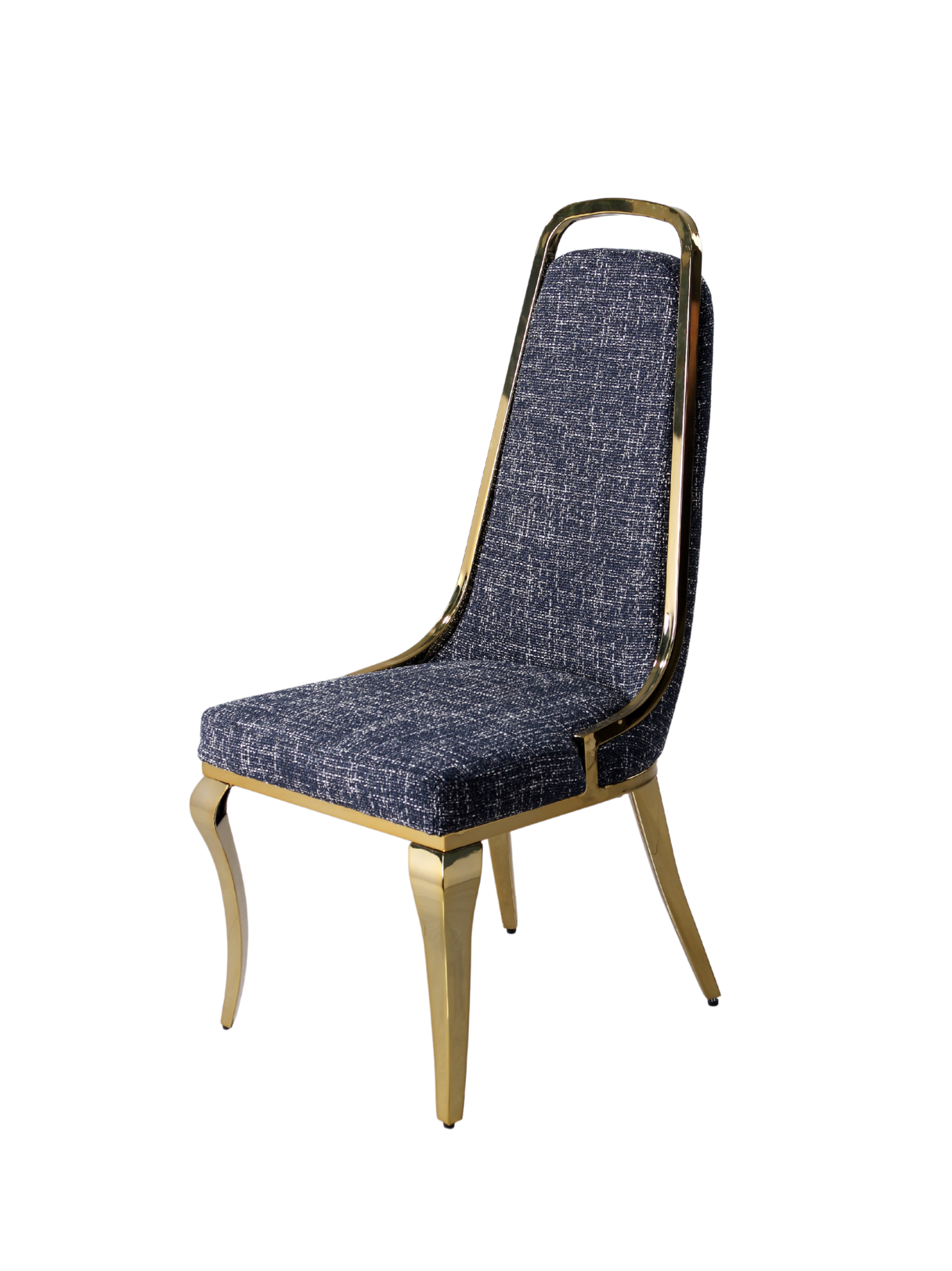 Blue gold dining chair